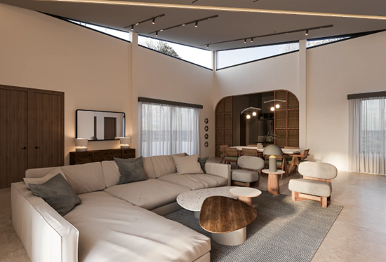 Stunning Home Interior Design Trends in Pakistan (2025) 1 A minimalist living room showcasing modern home interior design and  trends in Pakistan.